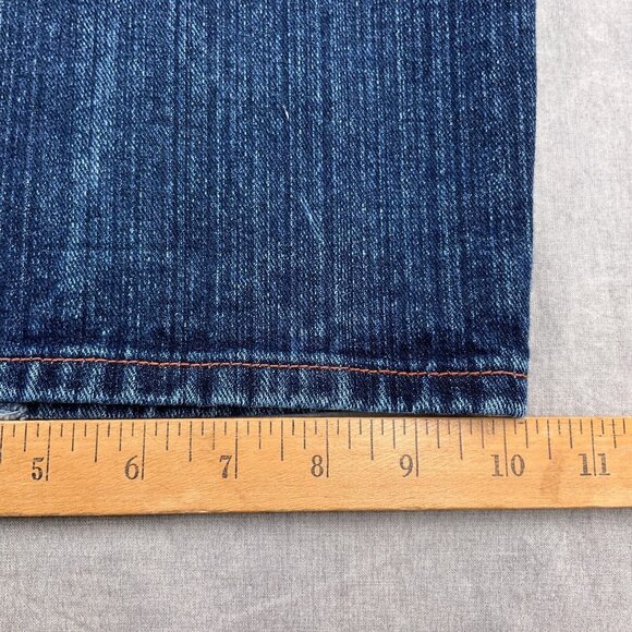 Gilyard Mfg Co Jeans Men 46W x 34L Blue Red Distress Heavy Ounce Y2K Hip Hop‎ - Picture 10 of 14